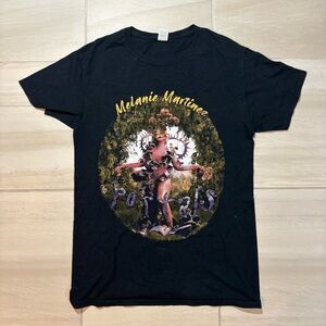 Black Graphic T-Shirt with Artistic Design